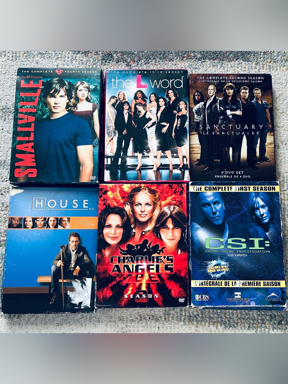 DVD TV Series Collection – 6 Box Sets – Smallville, House, CSI & More